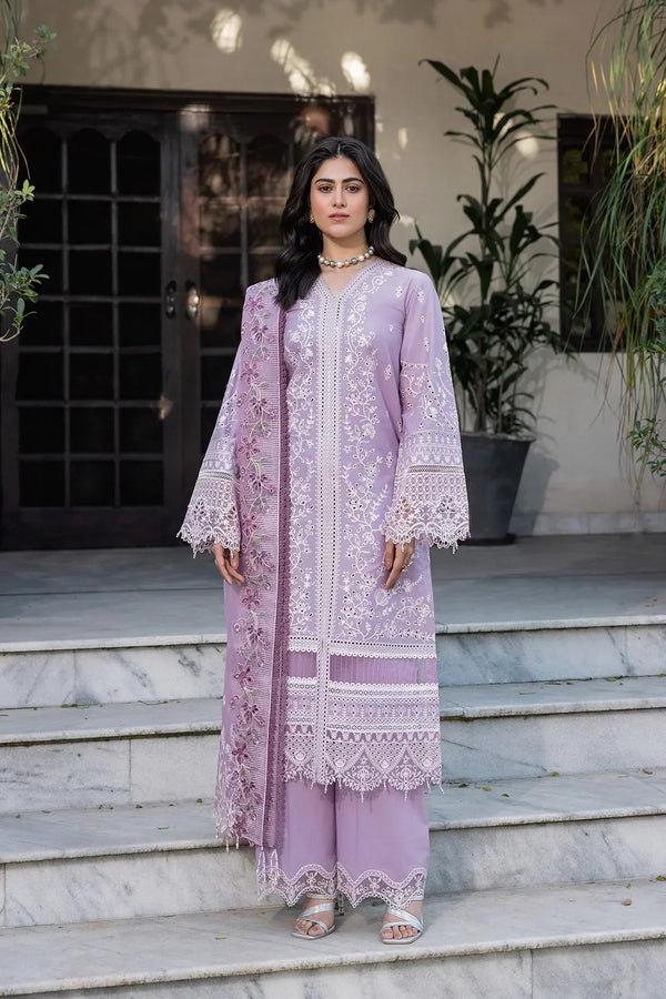 Farasha | Bahaar Embroidered Lawn | Lilac Florine - Waniyas