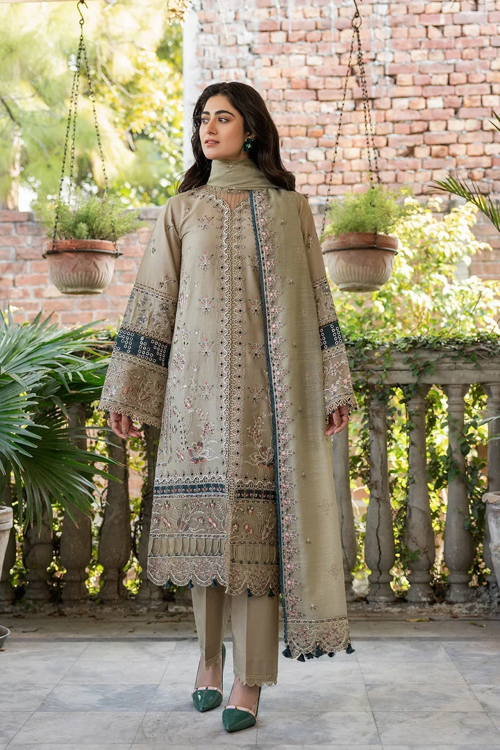 Farasha | Bahaar Embroidered Lawn | Whimsical Sage - Waniyas