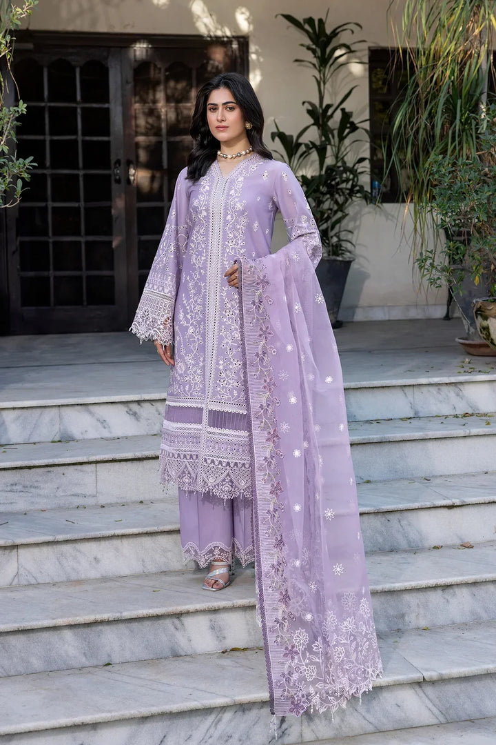 Farasha | Bahaar Embroidered Lawn | Lilac Florine - Waniyas