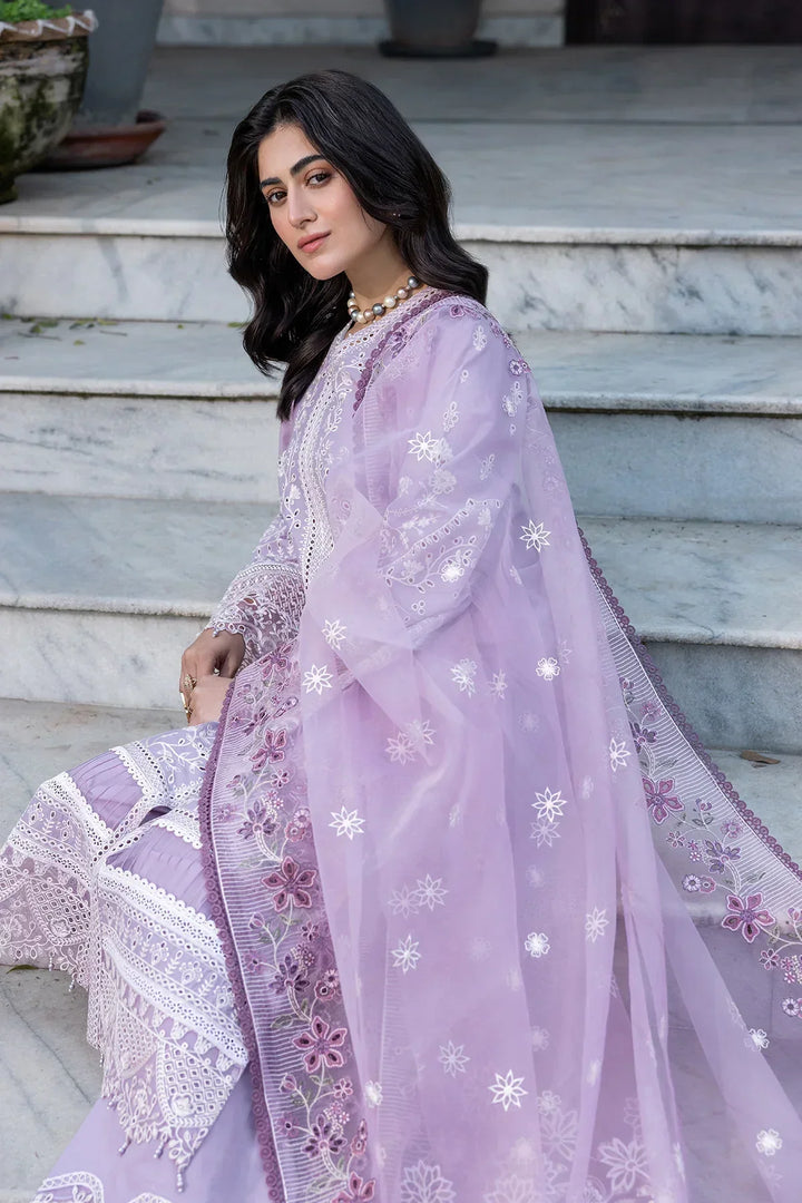 Farasha | Bahaar Embroidered Lawn | Lilac Florine - Waniyas