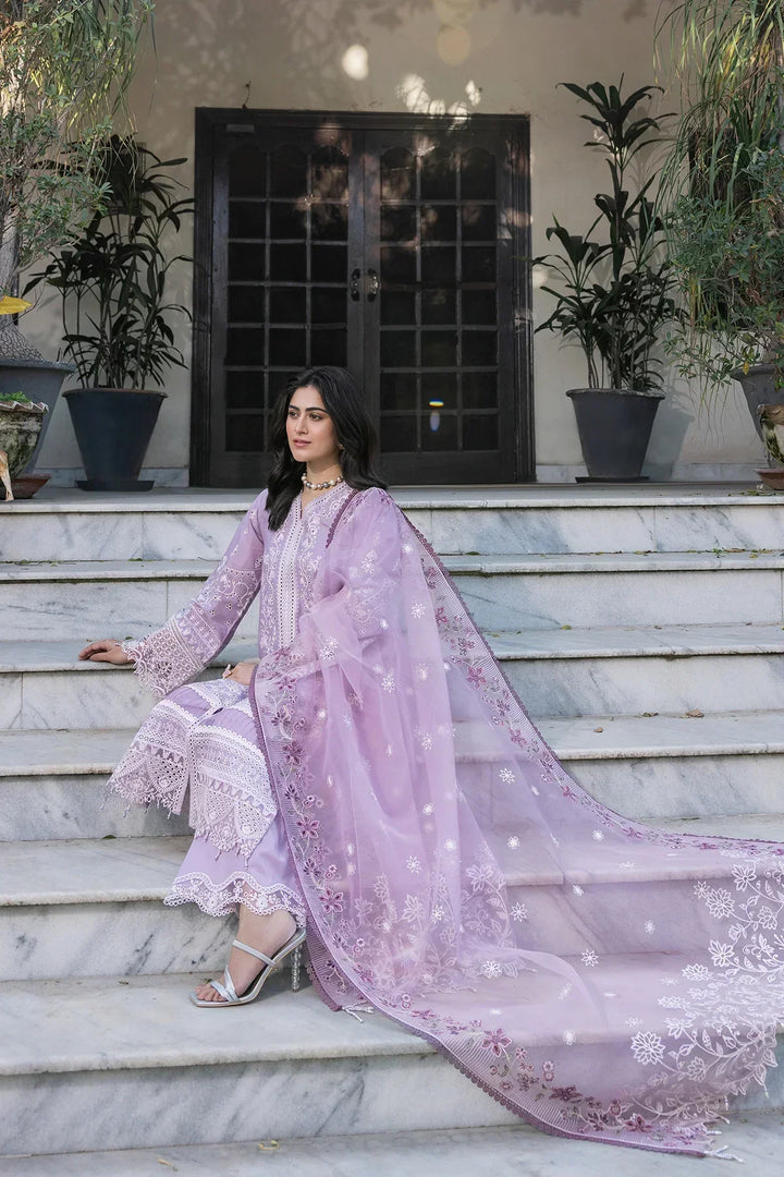 Farasha | Bahaar Embroidered Lawn | Lilac Florine - Waniyas