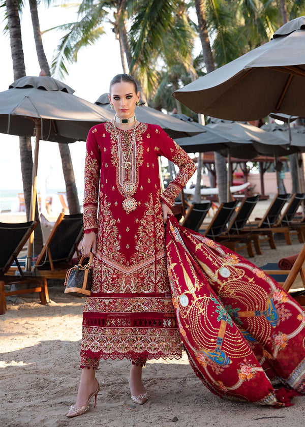 Kanwal Malik | Sareen Luxury Lawn 24 | Rose - Waniyas