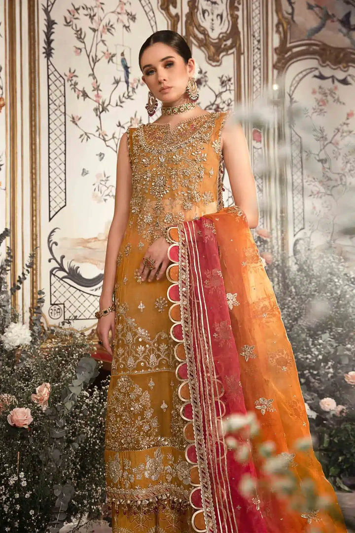 Maria B | Mbroidered Wedding Edition 23 | Mustard BD-2707 - Waniyas