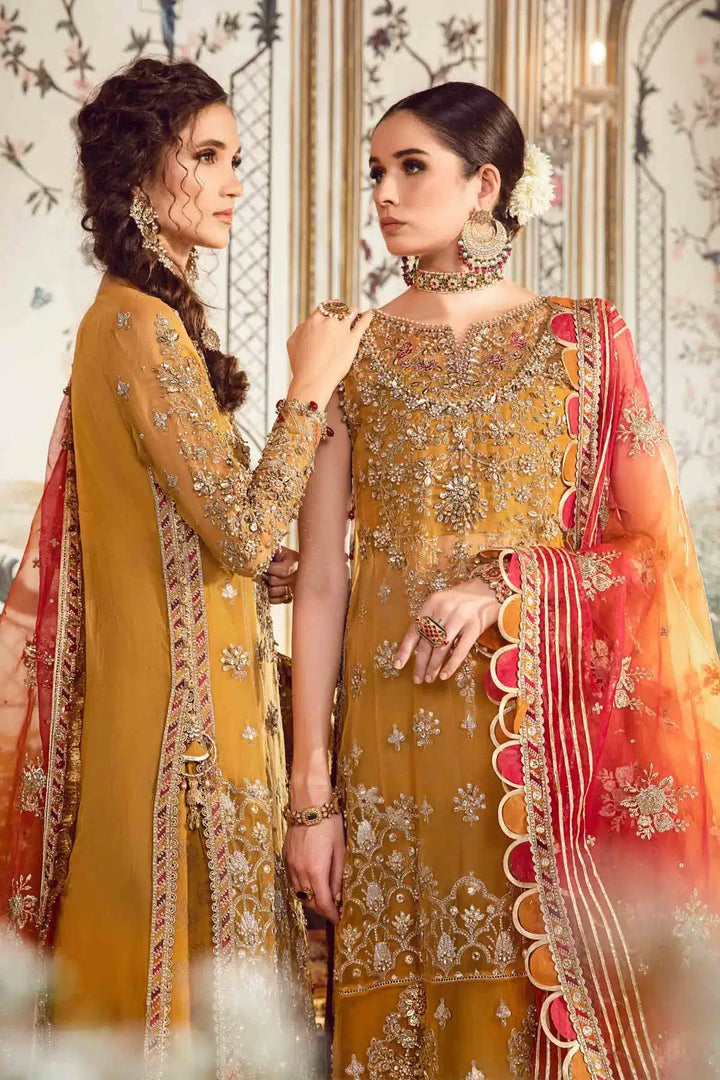 Maria B | Mbroidered Wedding Edition 23 | Mustard BD-2707 - Waniyas