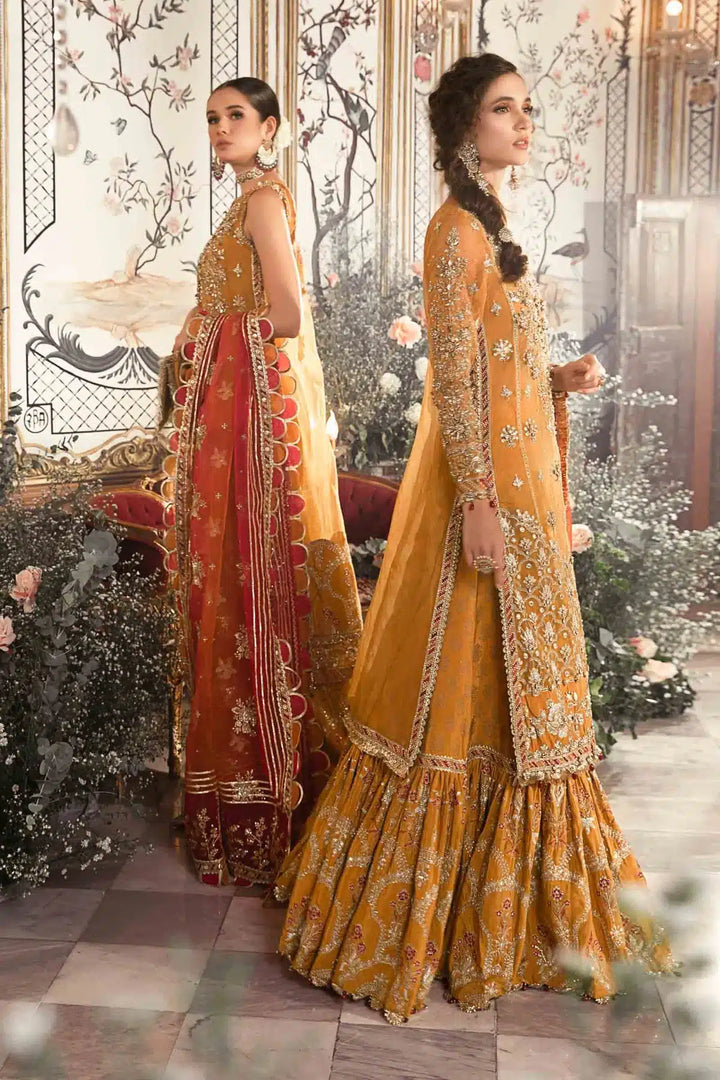 Maria B | Mbroidered Wedding Edition 23 | Mustard BD-2707 - Waniyas