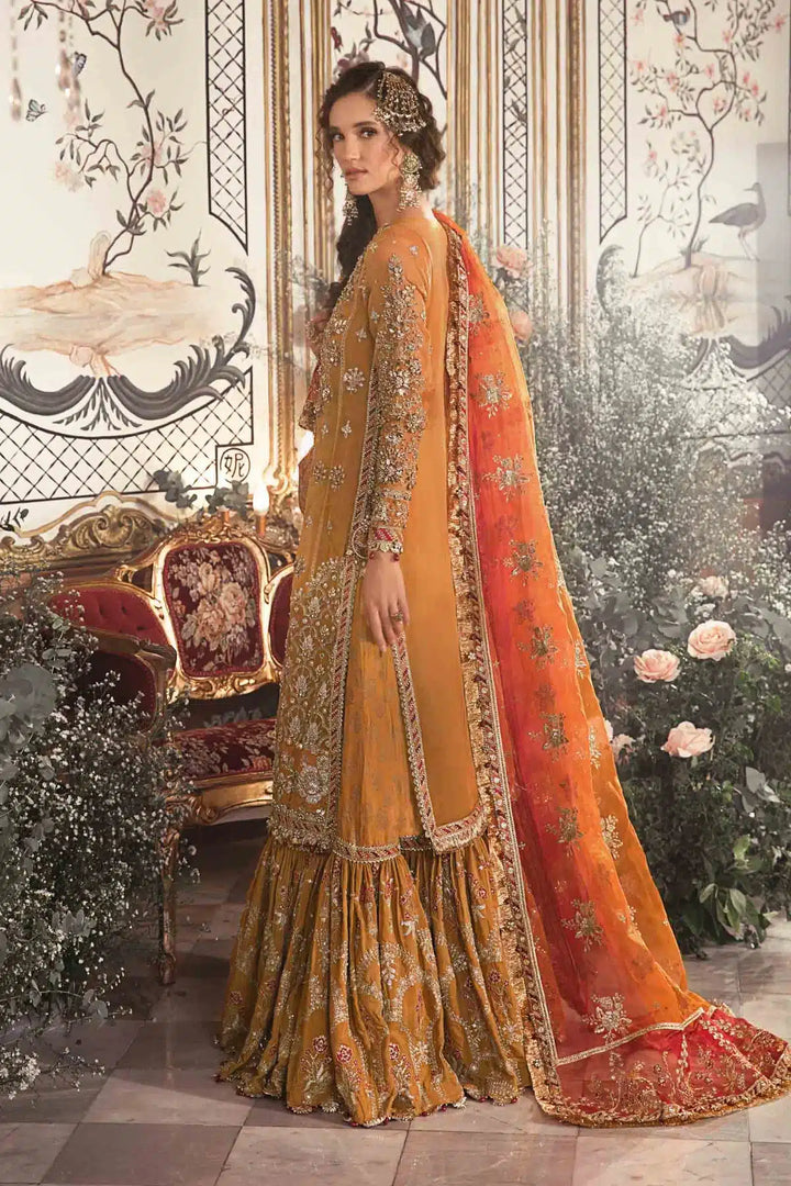 Maria B | Mbroidered Wedding Edition 23 | Mustard BD-2707 - Waniyas