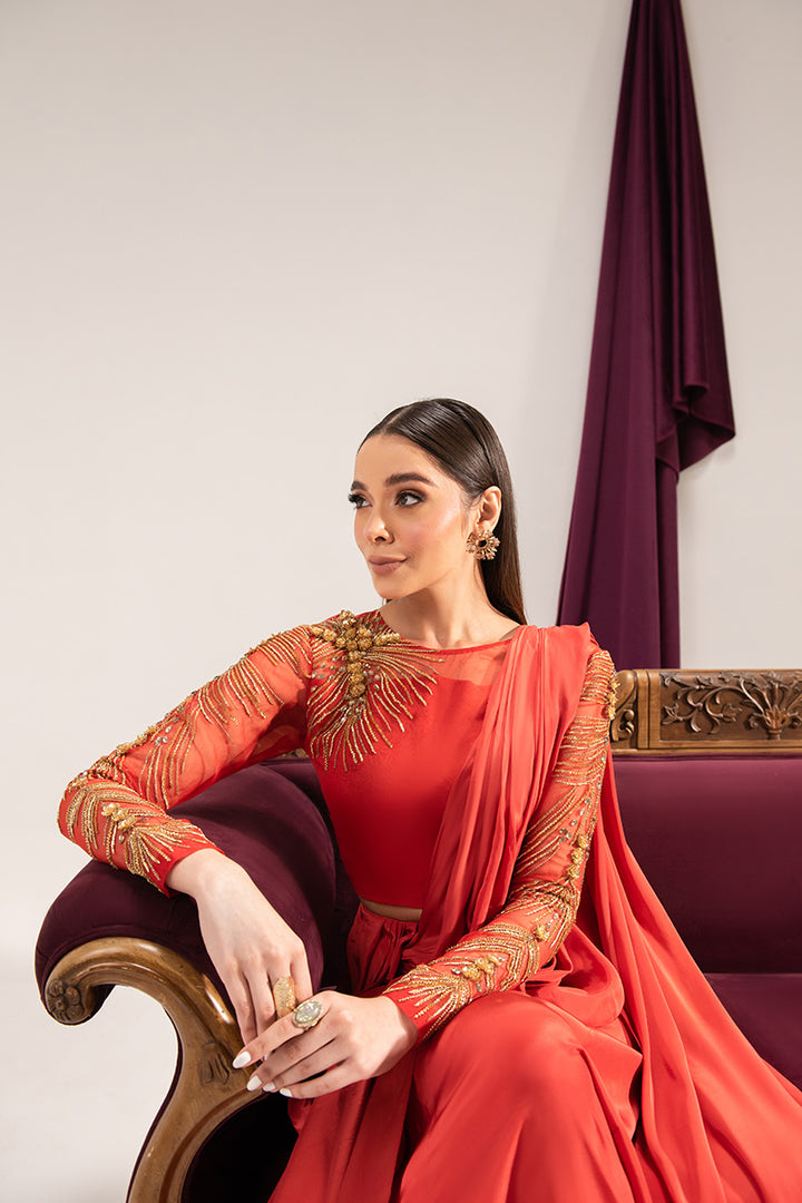 Maria Osama Khan | Tiffany Formals | Carnelian - Waniyas