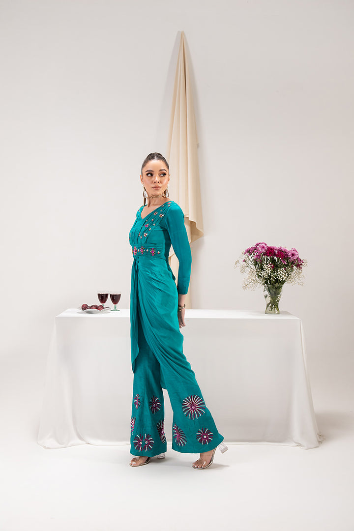 Maria Osama Khan | Tiffany Formals | Aquamarine - Waniyas