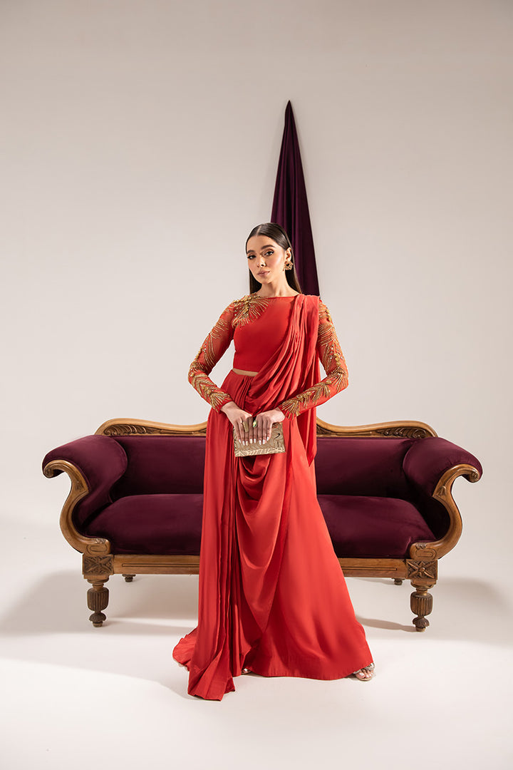 Maria Osama Khan | Tiffany Formals | Carnelian - Waniyas