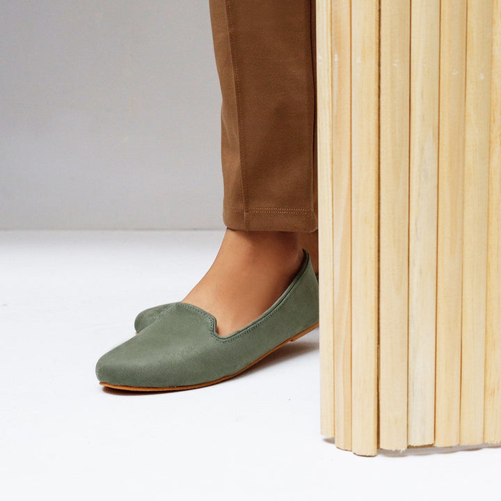 Olive Green Loafers - Waniyas