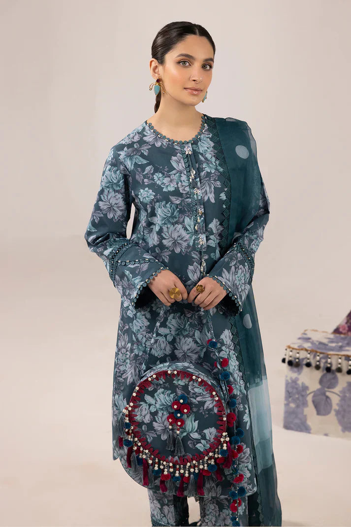 Alizeh | Sheen Lawn Prints 24 | Sea Mist - Waniyas